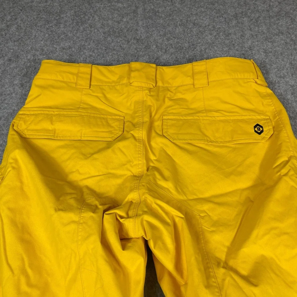 Burton Dryride Mens Yellow Snowboard Pants Cargo Pockets Large